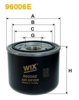Картридж влагоотделителя DAF (TRUCK) (WIX-Filtron) WIX FILTERS 96006E