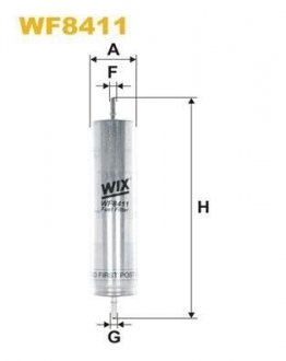 Фільтр паливний (вир-во -FILTERS) WIX FILTERS WF8411 (фото 1)