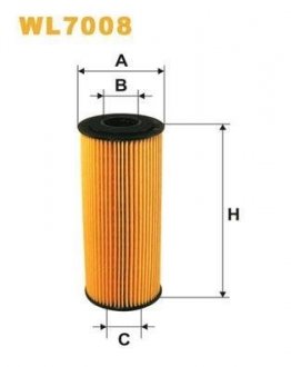 Фильтрующий элемент масляного фильтра VW - CRAFTER, LT, CADDY II WIX FILTERS WL7008 (фото 1)