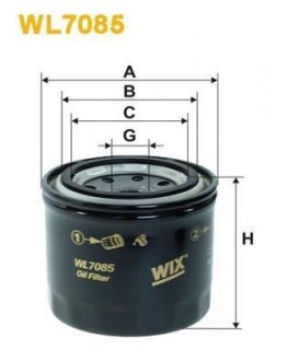 Фільтр оливний WIX FILTERS WL7085