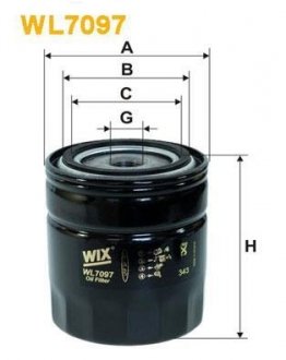 Фільтр масляний WIX FILTERS WL7097 (фото 1)