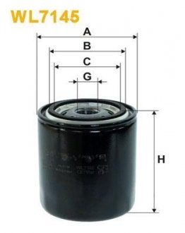 Фильтр масляный двигателя TOYOTA, SUZUKI, SUBARU OP583/ WIX FILTERS WL7145 (фото 1)
