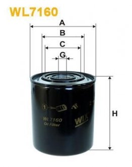 Фільтр оливи WIX FILTERS WL7160 (фото 1)