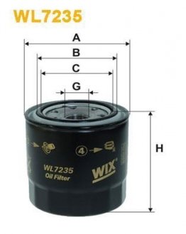 Фільтр оливи WIX FILTERS WL7235