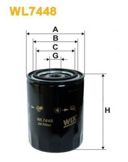 Фильтр масляный WIX FILTERS WL7448 (фото 1)