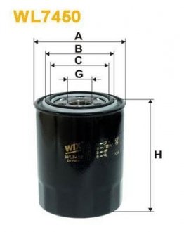 Фільтр оливи WIX FILTERS WL7450 (фото 1)