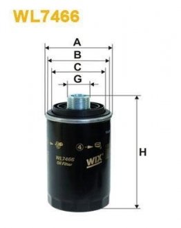 Фільтр оливи WIX FILTERS WL7466 (фото 1)