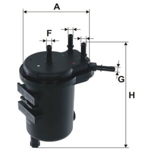 Фильтр топливный, 1.5 dCi, 03-05, (с датчиком воды) MeganeII, ScenicII, WIX FILTERS WF8363