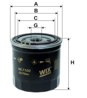 Фільтр масляний двигуна /553 (WIX-Filtron) WIX FILTERS WL7100