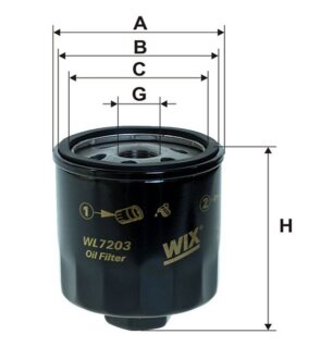 Фільтр оливи WIX FILTERS WL7203