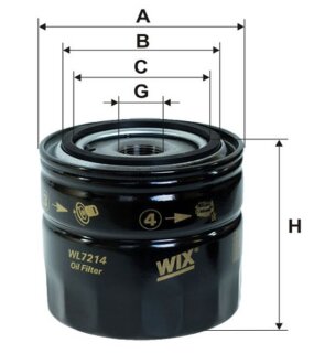 Фильтр масляный WIX FILTERS WL7214