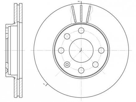 Тормозной диск пер, BEDFORD\Opel CORSA C (X01) 1.7, Y 17 DTL, 00-09 WOKING D6061.10 (фото 1)