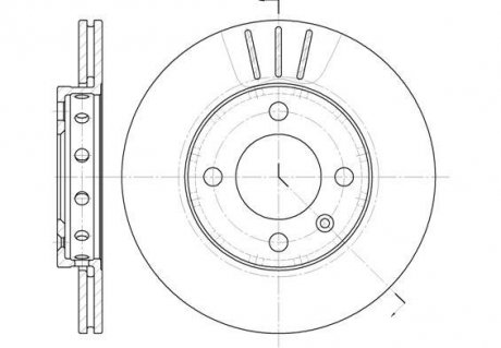 Тормозной диск, SEAT\VW Polo (6N2) 1.9 D, AEF, 99-01 WOKING D6426.10
