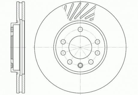 Тормозной диск, OPEL Meriva B 1.4, A 14 XER, 10- WOKING D6584.10