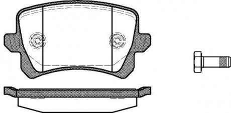 Гальмівні колодки зад Caddy III/Golf V/Audi A4 03- WOKING P12423.00