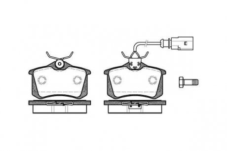 Колодки тормозные дисковые задние WOKING P3633.51 (фото 1)