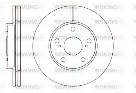 Диск тормозной передний (кратно 2) (Remsa) Toyota Auris 06>12 WOKING D6104310