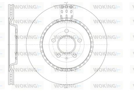 Диск тормозной задний (кратно 2) (Remsa) Audi A4 A5 09>, A6 A7 A8 11>, Q5 WOKING D6149210