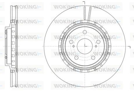 Диск тормозной передний (кратно 2) (Remsa) Toyota Rav4 12> / Lexus NX 14> WOKING D6154010