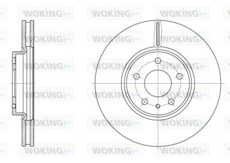 Диск тормозной передний (кратно 2) (Remsa) Ford Mondeo V 1.0 1.5 2.0EcoBoo WOKING D6160510
