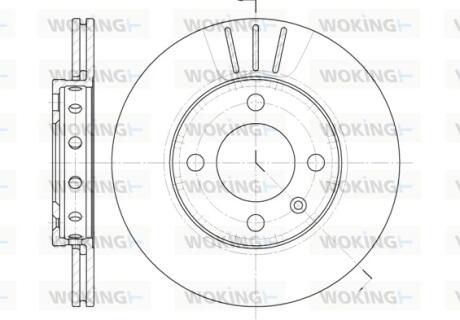 Гальмівний диск, SEAT\VW Polo (6N2) 1.9 D, AEF, 99-01 WOKING D6426.10
