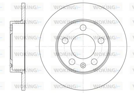 Диск торм. задний, Audi\Seat\Skoda\Volkswagen POLO (9N_) 1.9 TDI, ASZ, 03-09 WOKING D6547.00