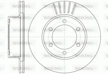 Гальмівний диск передн. 4 RUNNER III /LAND CRUISER 90 2.7-3.4 95-02 WOKING D6562.10