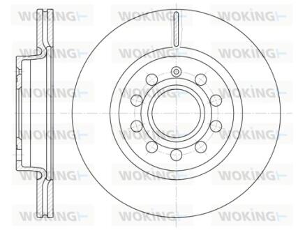 Диск гальмівний передній, 04- (280x22mm) WOKING D6647.10