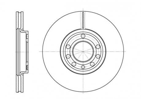 Тормозной диск перед. Vectra C/Signum 02- (285x25) (вент.) WOKING D6689.10