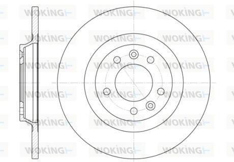 Гальмівний диск (задній) CITROËN C5/PEUGEOT 407/508/607/RCZ 1.6-3.0 04- WOKING D6690.00