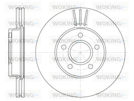 Диск тормозной передний, 278mm, FORD C-Max, Focus 03- WOKING D6710.10