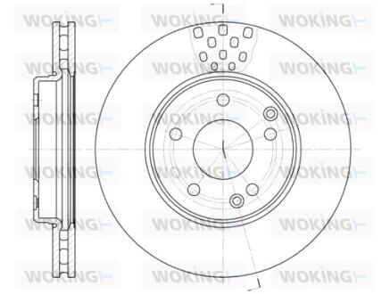 Диск гальмівний передній, 2.0-2.2CDI WOKING D6751.10