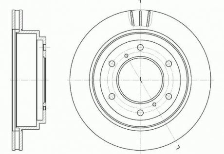 Гальмівний диск задній Mitsubishi Pajero 2.5-3.8 00- (300x22) WOKING D6955.10 (фото 1)