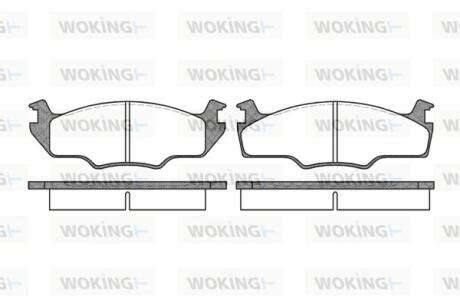 Колодки гальмівні дискові WOKING P0213.10