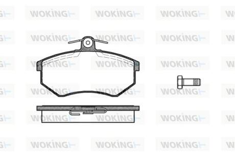 Колодки тормозные дисковые передние WOKING P0343.00