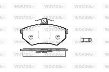 Колодки тормозные дисковые передние WOKING P0343.40