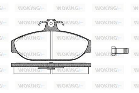 Колодки гальмівні WOKING P0563.00