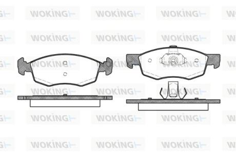 Колодки передние, 01-05 (тип ATE) WOKING P0723.30