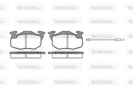 Колодки гальмівні WOKING P0923.12