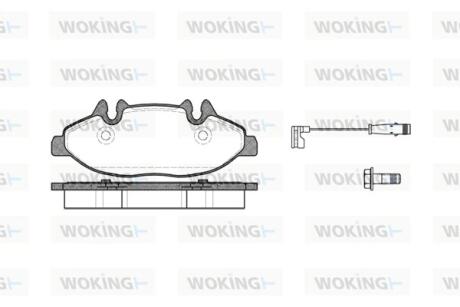Колодки передні, (тип BOSCH) WOKING P10093.02