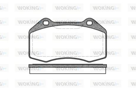 Колодки гальмівні WOKING P10133.00