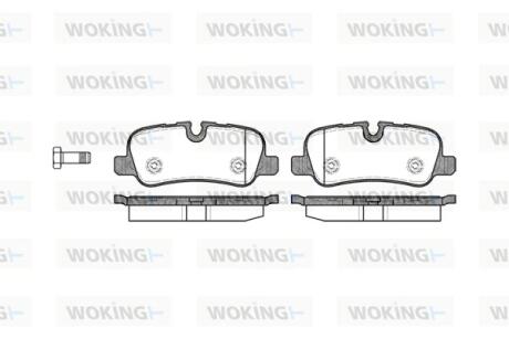 Колодки гальмівні дискові задні WOKING P10593.00