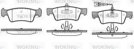 Колодки задние, (тип ATE) WOKING P10873.01