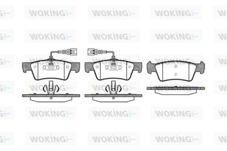 Колодки задние, (тип ATE) WOKING P10873.02