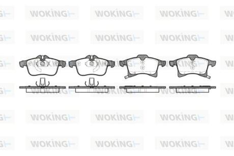 Колодки тормозные дисковые передние WOKING P11363.02