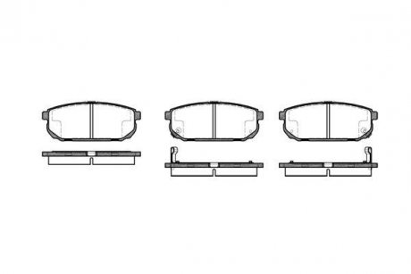 Колодки гальмівні дискові задні Kia Sorento i 2.4 02-,Kia Sorento i 2.5 02- (P WOKING P1142302 (фото 1)