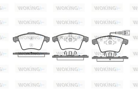 Колодки передние, R16 (тип ATE) WOKING P11453.01