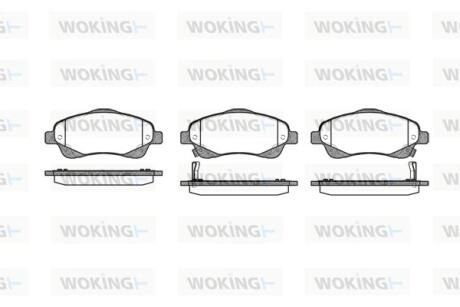 Колодки тормозные WOKING P11463.02