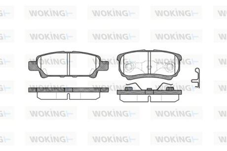 Колодки тормозные дисковые WOKING P11513.02