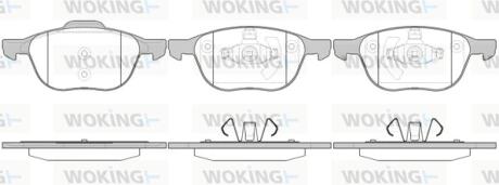 Колодки тормозные дисковые передние, FORD/MAZDA/VOLVO, 1.0-2.4, 03- WOKING P11823.00